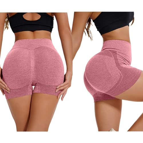 Cethrio High-Waisted Seamless Yoga Shorts for Women Quick Dry Butt Lifting